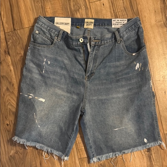 Gallery Dept Other - Gallery Dept Blue Distressed Denim Shorts